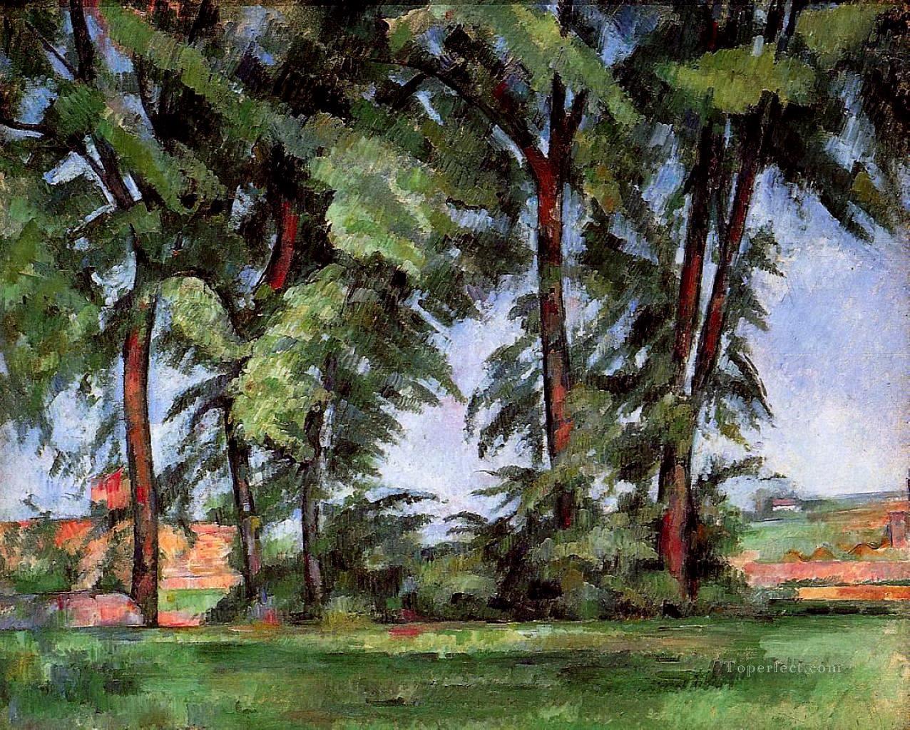 Tall Trees at the Jas de Bouffan Paul Cezanne scenery Oil Paintings